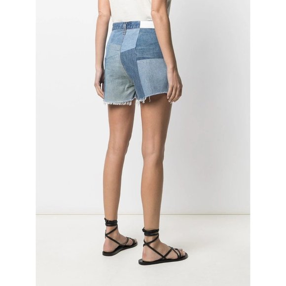 *$295 NWT RE/DONE x LEVI'S INDIGO 70s PATCHED SHORTS SZ 26